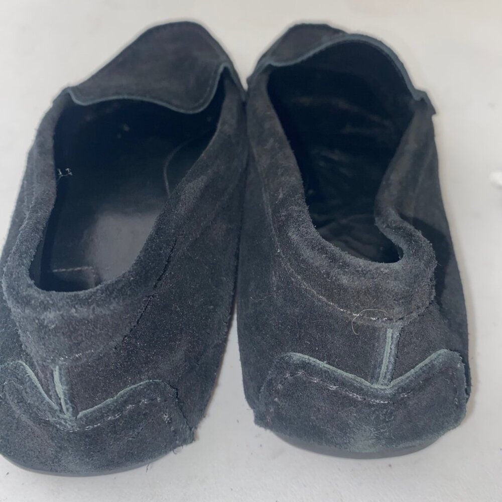 Aquatalia Flats Loafers Shoes Suede Black - Picture 10 of 10